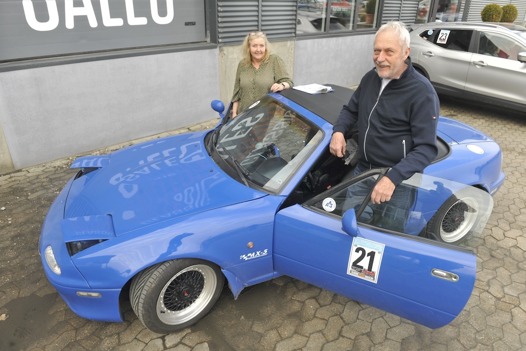 Normalt deltager Renée Nielsen og Hans Ole Nielsen fra Fjelsø i denne Mazda MX5, men den 9. maj står de bag Himmerlandsløbet.
(Foto: Morten Alstrup)